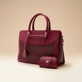 Elegant Maroon Structure Shoulder Bag
