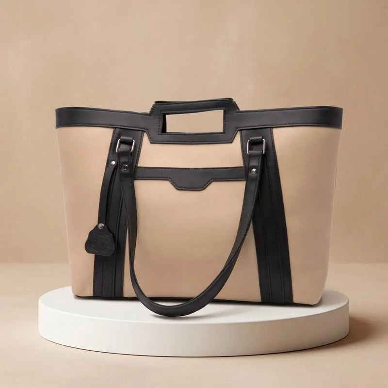 Lovix Cream & Black Grace Tote Bag