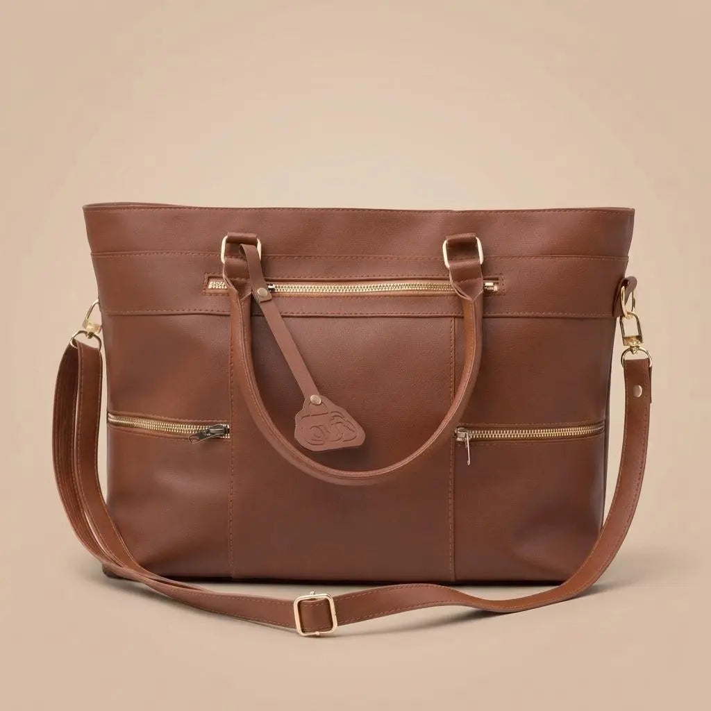 Brown Leather Tote Bag