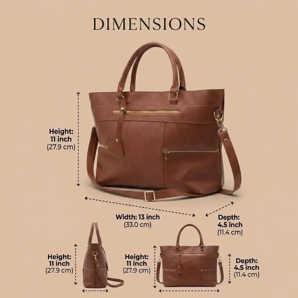 Brown Leather Tote Bag