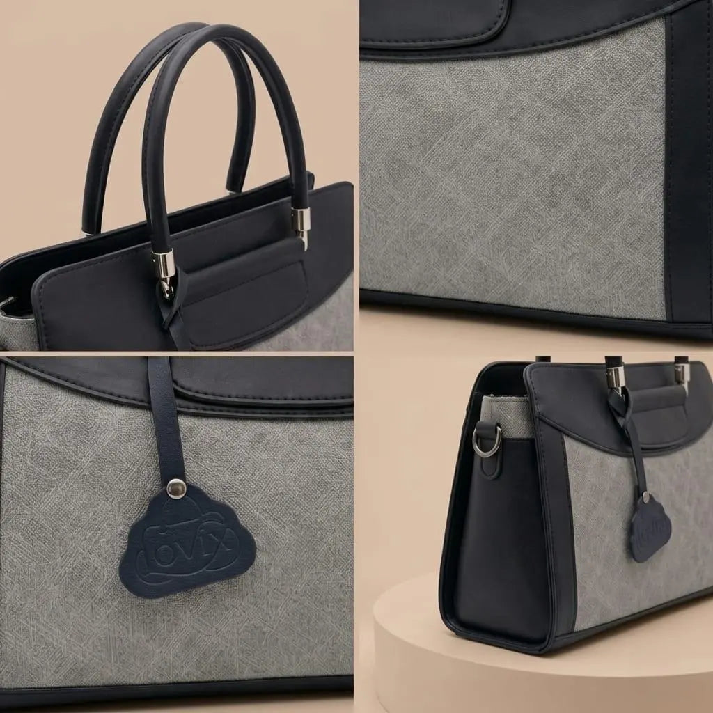 Elegant Black Structure Shoulder Bag