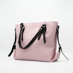 charm pink & black tote bag