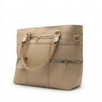 Leather Cream Tote Bag