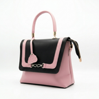 Aurielle classic pink & black handbag