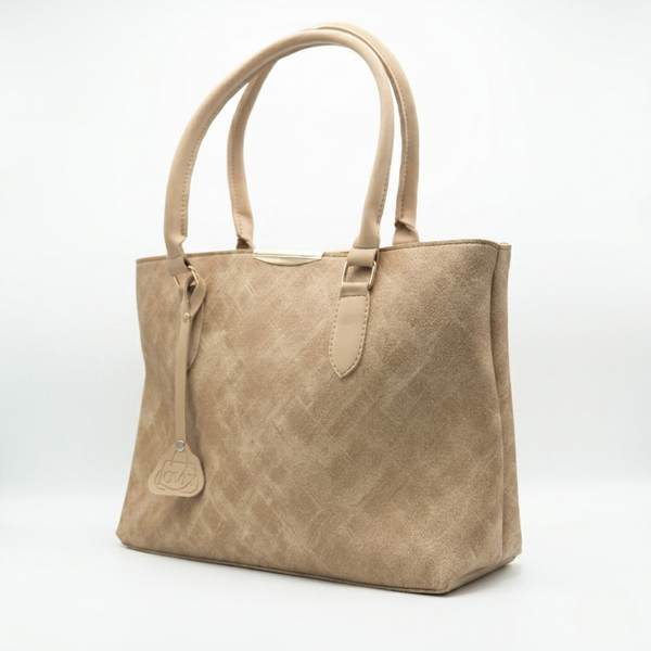 Cream structure shoulder Bag