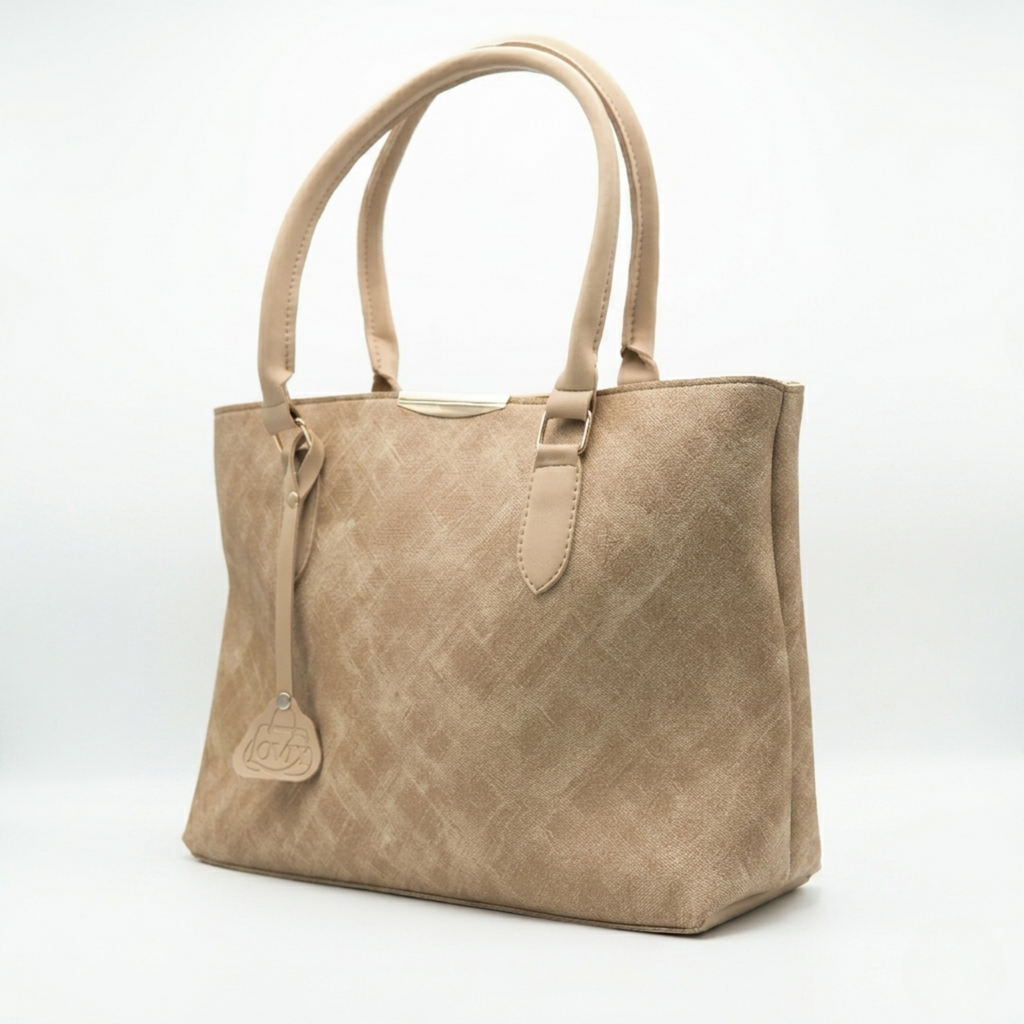 Cream structure shoulder Bag