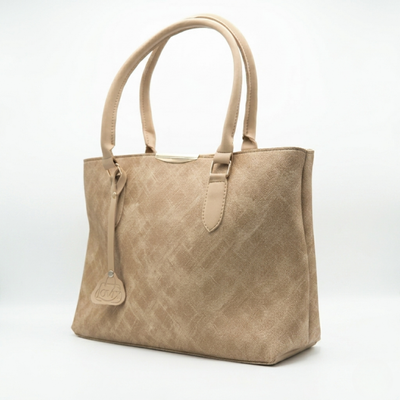 Cream structure shoulder Bag