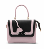 Aurielle classic pink & black handbag