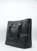 Leather Black tote bag