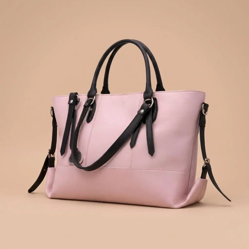 Charm Pink & Black Tote Bag