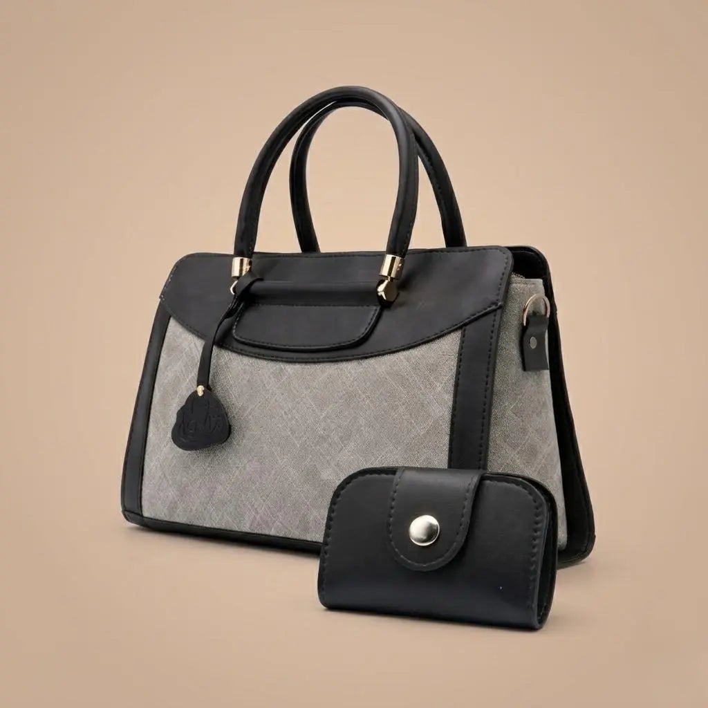 Elegant Black Structure Shoulder Bag
