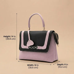 Aurielle Classic Pink & Black Handbag