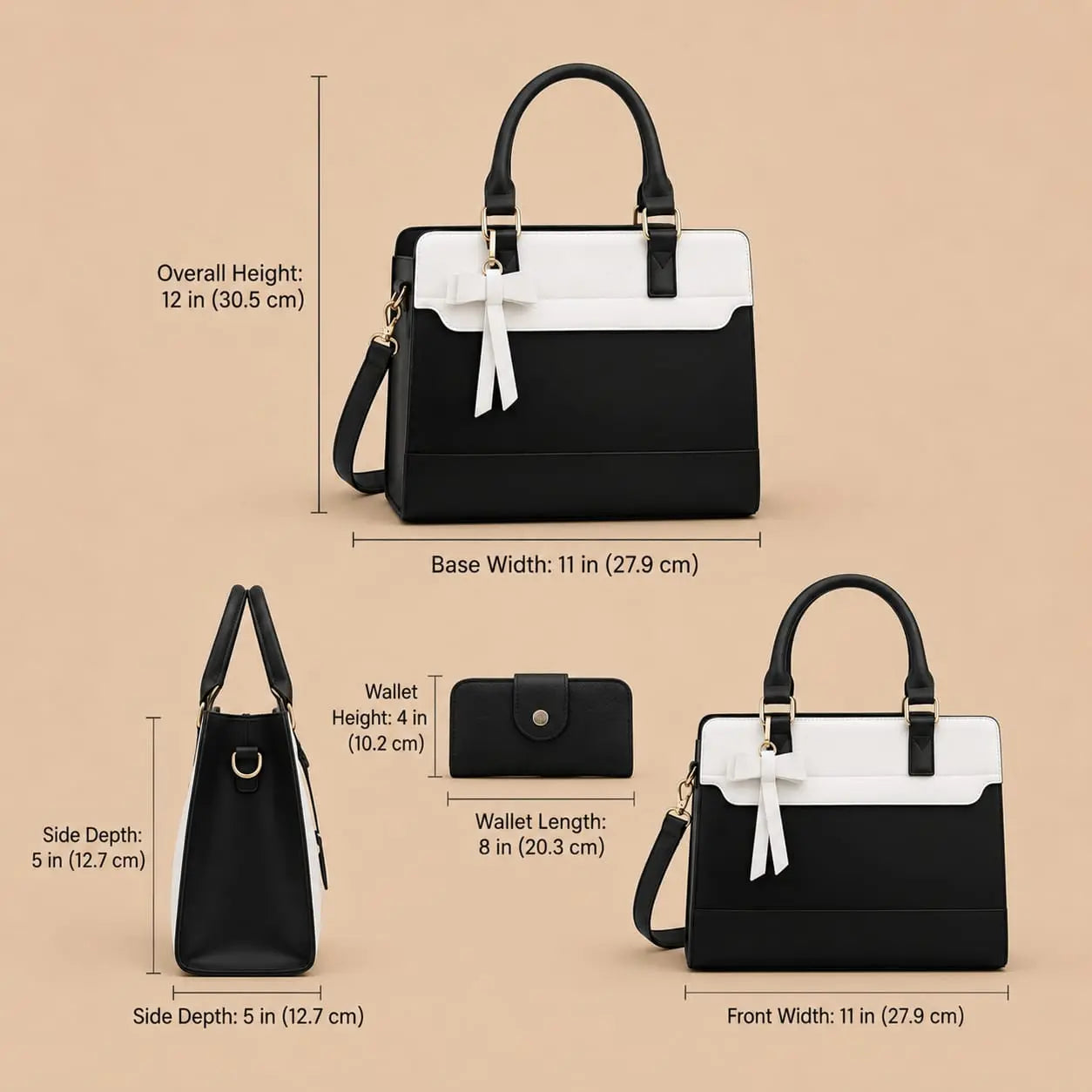 Black & White Nautical Shoulder Bag