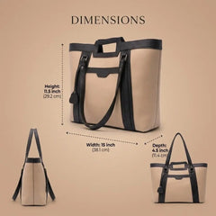 Lovix Cream & Black Grace Tote Bag