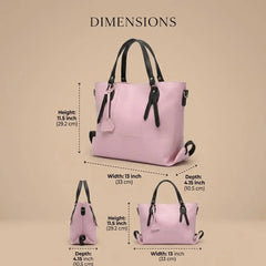 Charm Pink & Black Tote Bag