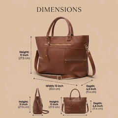 Brown Leather Tote Bag