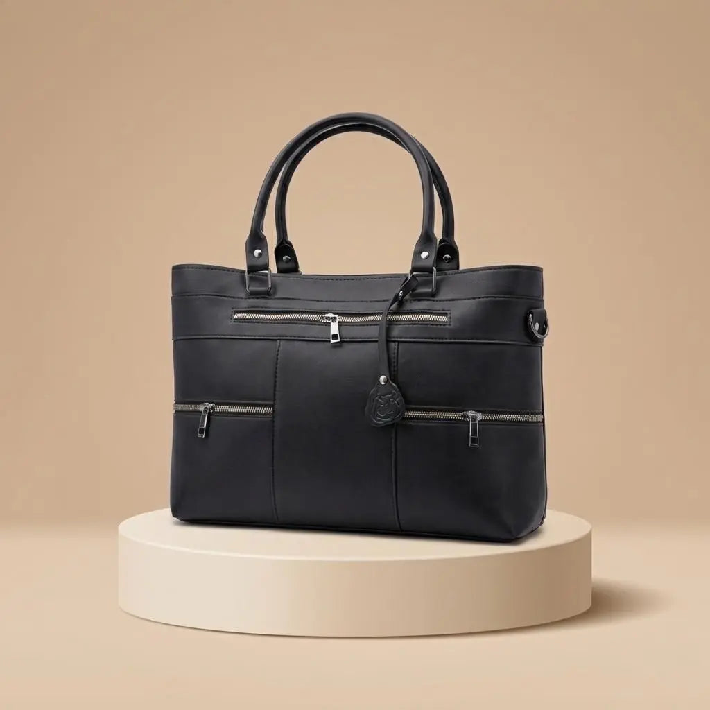 Leather Black Tote Bag