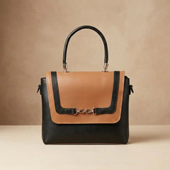 Aurielle Classic Brown & Black Handbag