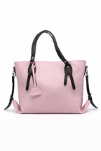 charm pink & black tote bag