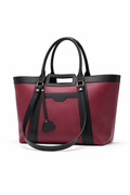 Lovix mehroon & black Grace tote bag