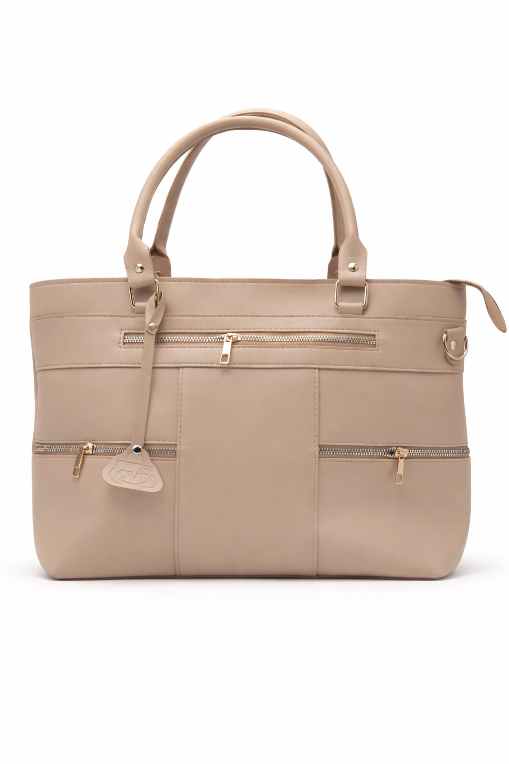 Leather Cream Tote Bag