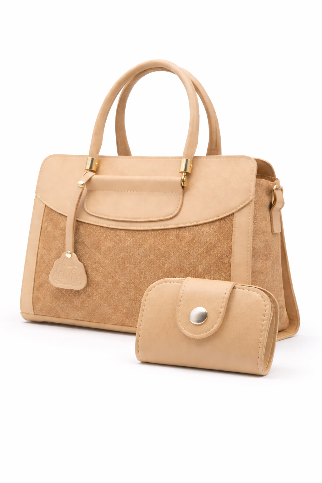 Elegant cream structure shoulder Bag