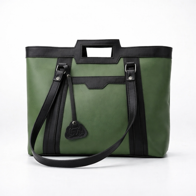 Lovix Green & Black tote bag