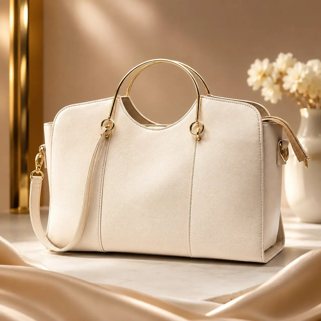 Lovix Cream Royal Classic Satchel